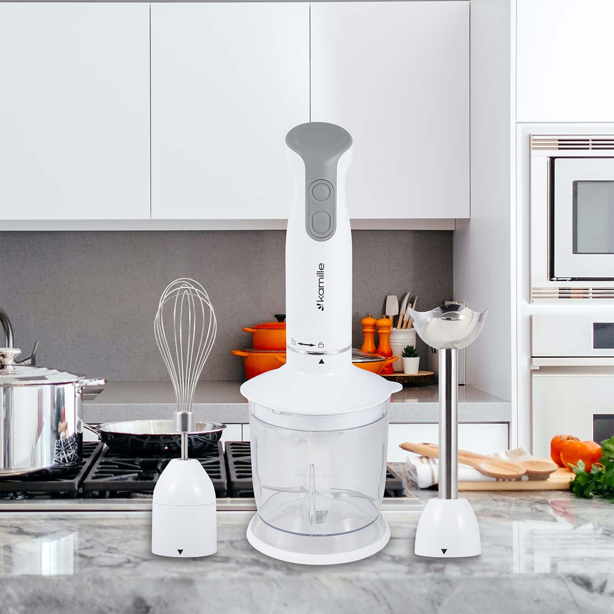 Blender ręczny czarny rozdrabniacz 400W wielofunkcyjny KM 6744 Kamille